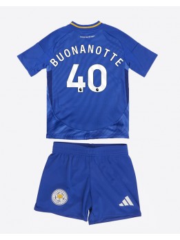 Otroški Nogometna dresi replika Leicester City Facundo Buonanotte #40 Domači 2024-25 Kratek rokav (+ hlače)